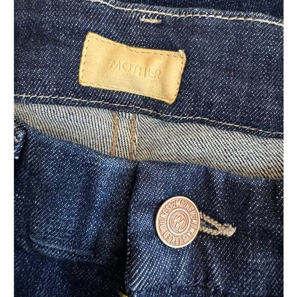 Mother The Looker Skinny Jeans in Clean Sweep Dark Blue Size 24 Like New - Picture 5 of 12